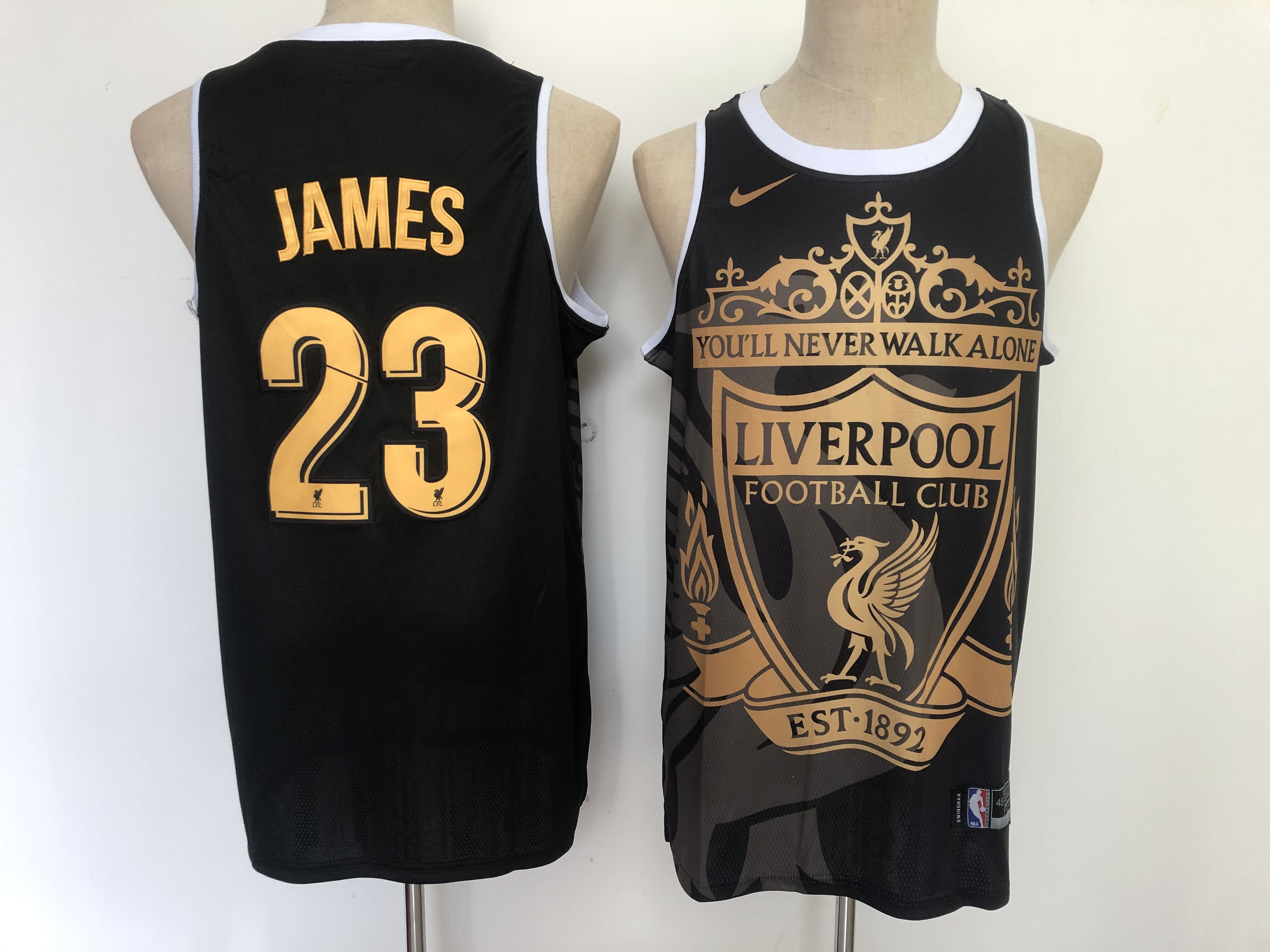 2020 Men Los Angeles Lakers #23 James black Golden Game NBA new Jerseys->washington nationals->MLB Jersey